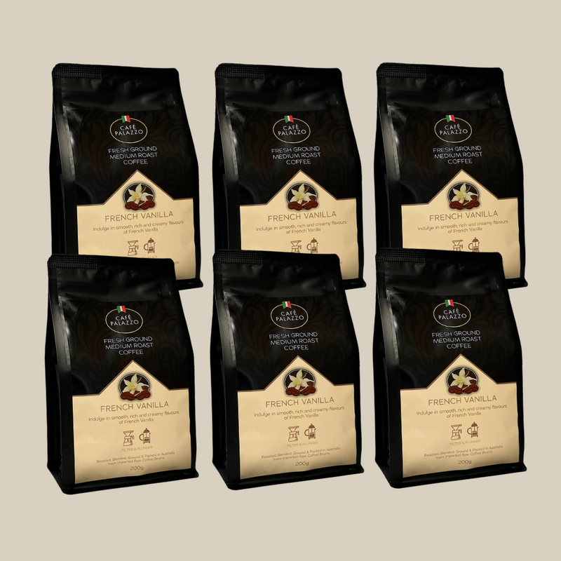 Cafe Palazzo 6 x 200g French Vanilla Ground Coffee